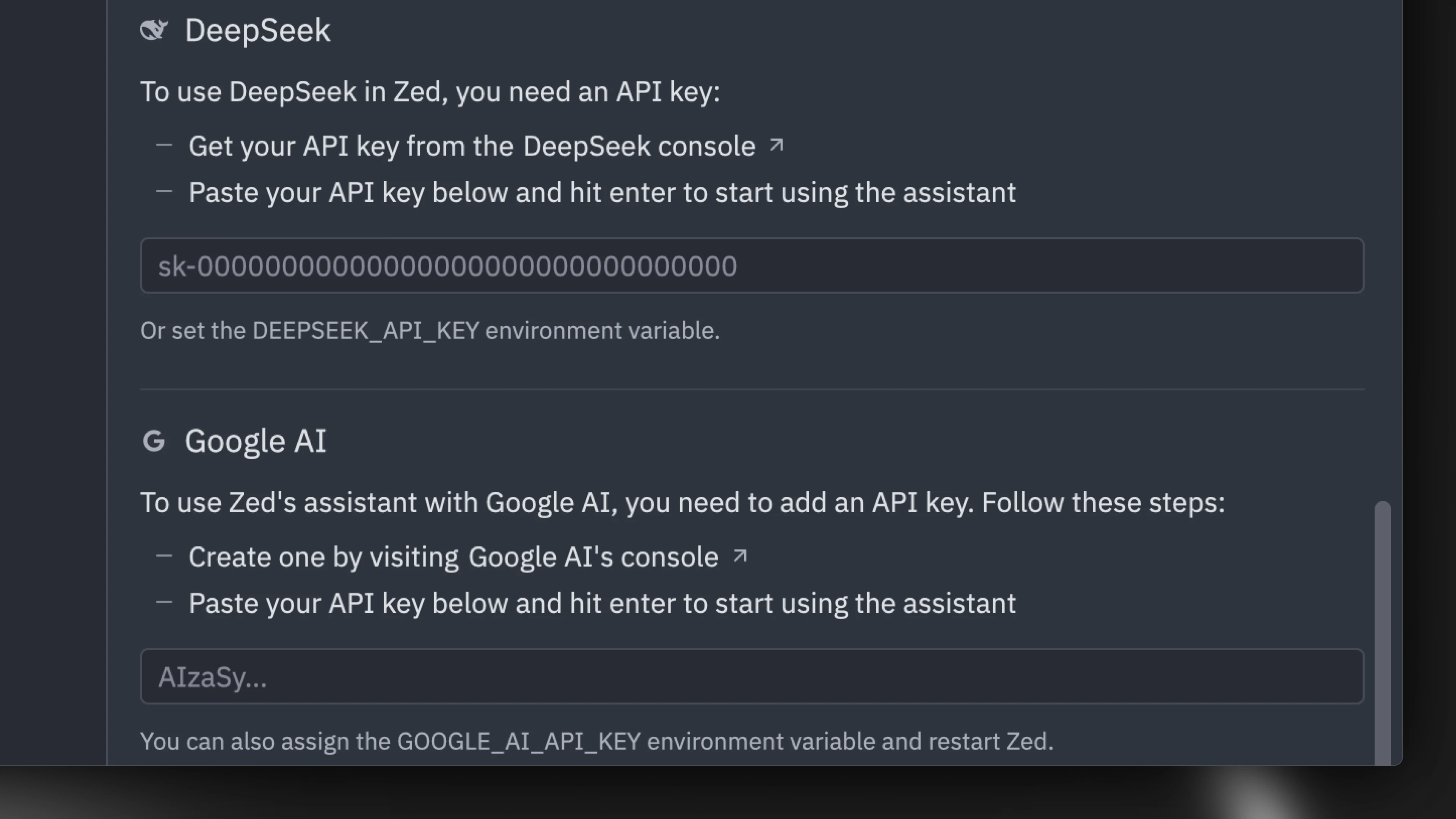 Bring your own API keys